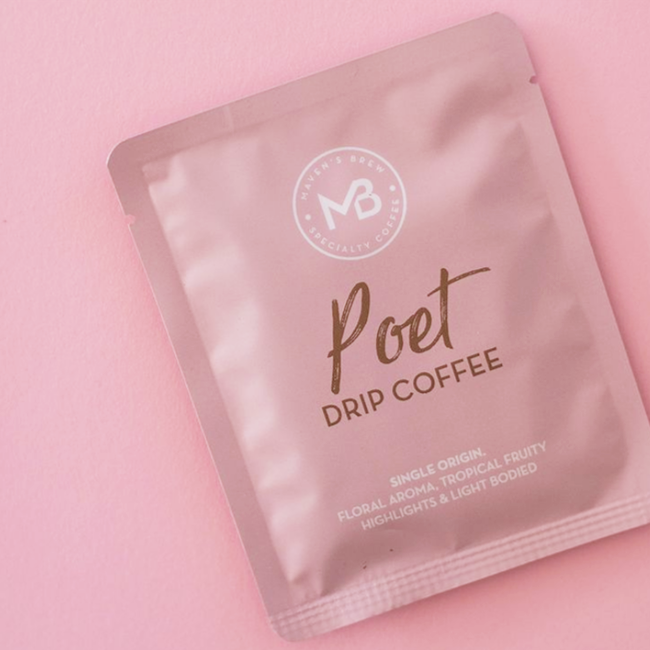 MAVIN’S BREW – Poet - Light Roast (5 Drip Coffee Bags)