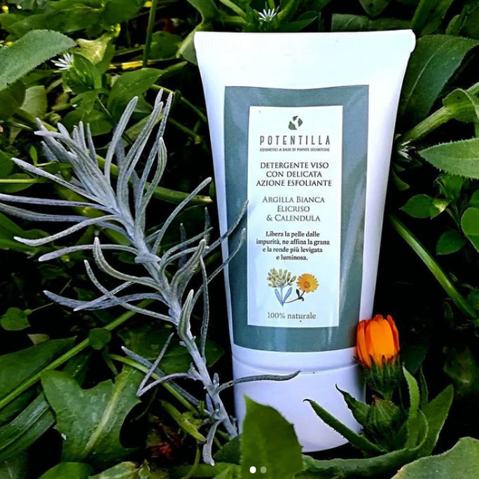 POTENTILLA - Delicate Exfoliating Facial Cleanser with White Clay, Helichrisum and Calendula (75g)