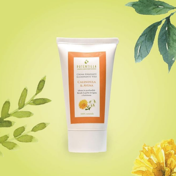 POTENTILLA - Hydrating and Illuminating Facial Cream with Extracts of Calendula and Oat (75g)